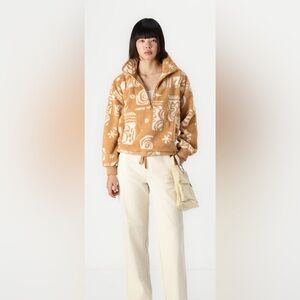 Billabong Camel and Cream Half Zip